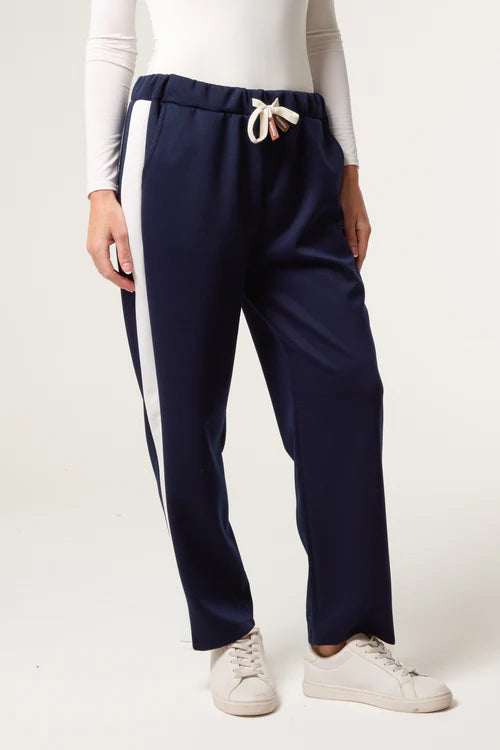 Side Stripe Sweat Pant - Navy