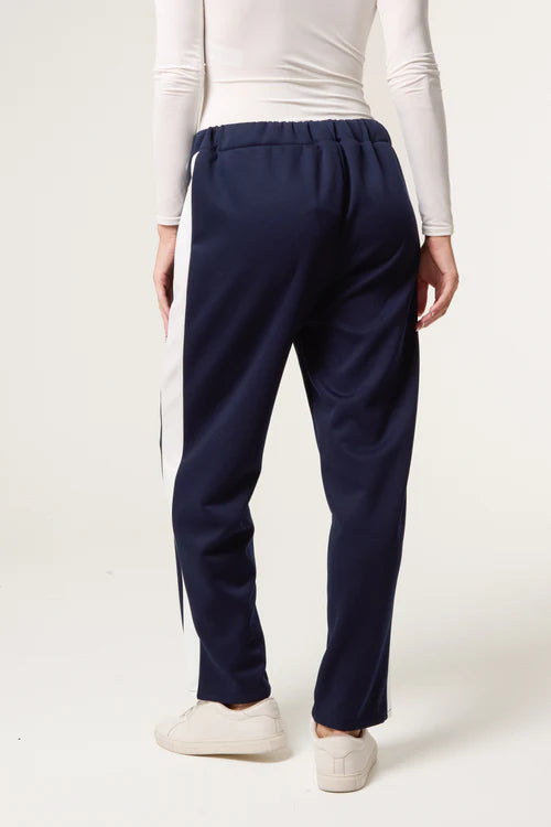 Side Stripe Sweat Pant - Navy