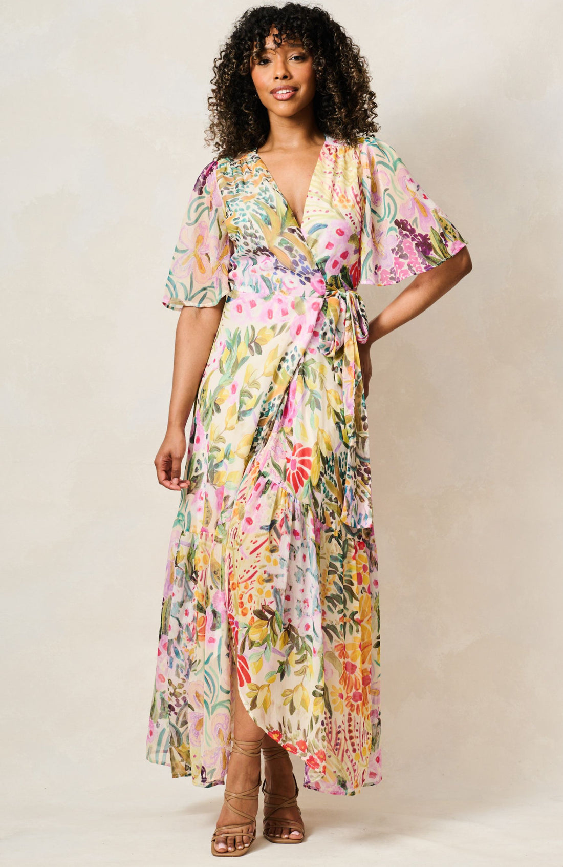 Hope & Ivy Julia Wrap Maxi Dress
