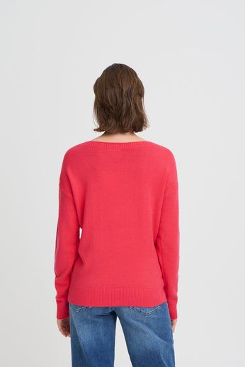 Boat Neck Lightweight Jumper - Pink