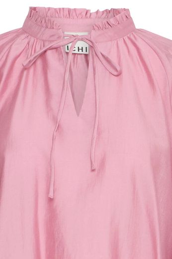 Karly Loose Neck Blouse - Pink