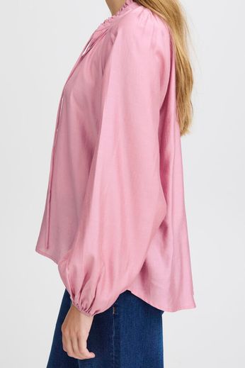 Karly Loose Neck Blouse - Pink