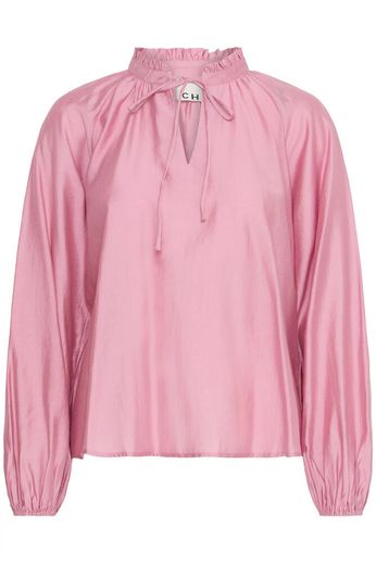 Karly Loose Neck Blouse - Pink