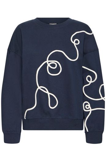 Abstract Line Sweater - Navy