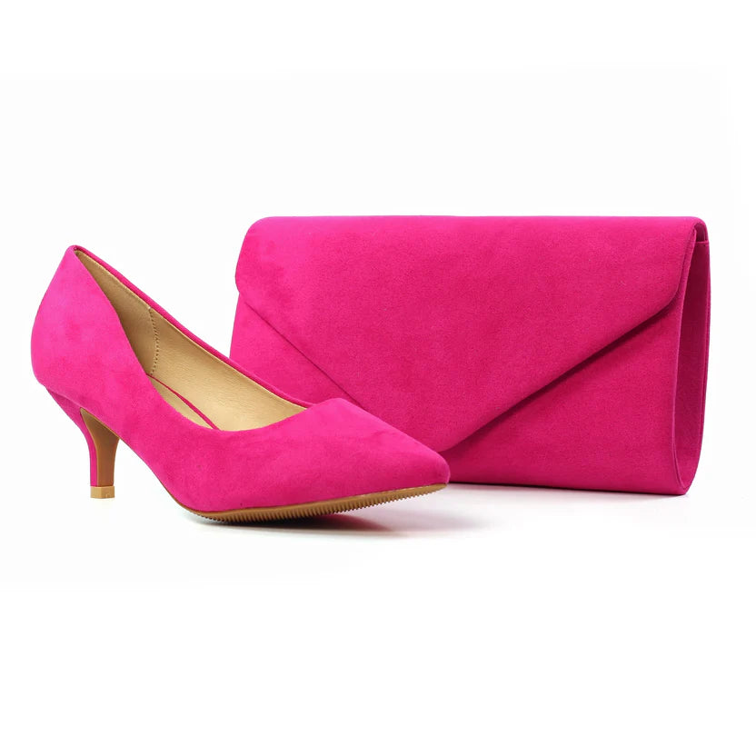 Amy Kitten Heels - Fuchsia