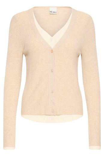 Layered Look Knit Top - Beige