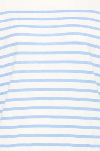 Lightweight Boatneck Jumper - Blue / Cream Stripe