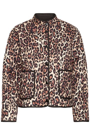 Olivia Quilted Leopard Jacket