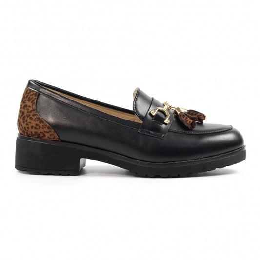 Codey Loafer - Black with Animal