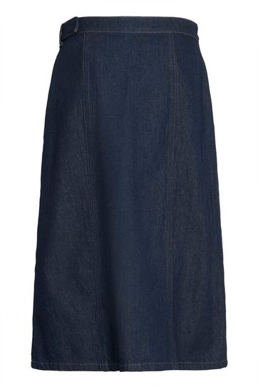 Iris Midi A-Line Denim Skirt