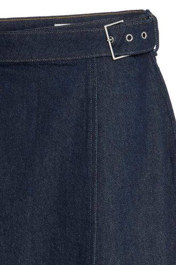 Iris Midi A-Line Denim Skirt