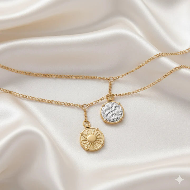 MG Reversible Sun/Moon Pendant Necklace