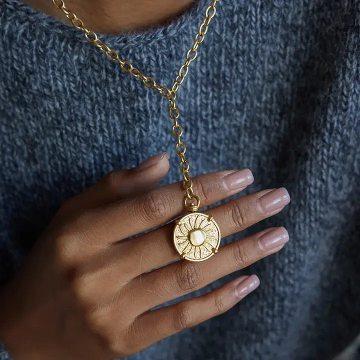 MG Reversible Sun/Moon Pendant Necklace