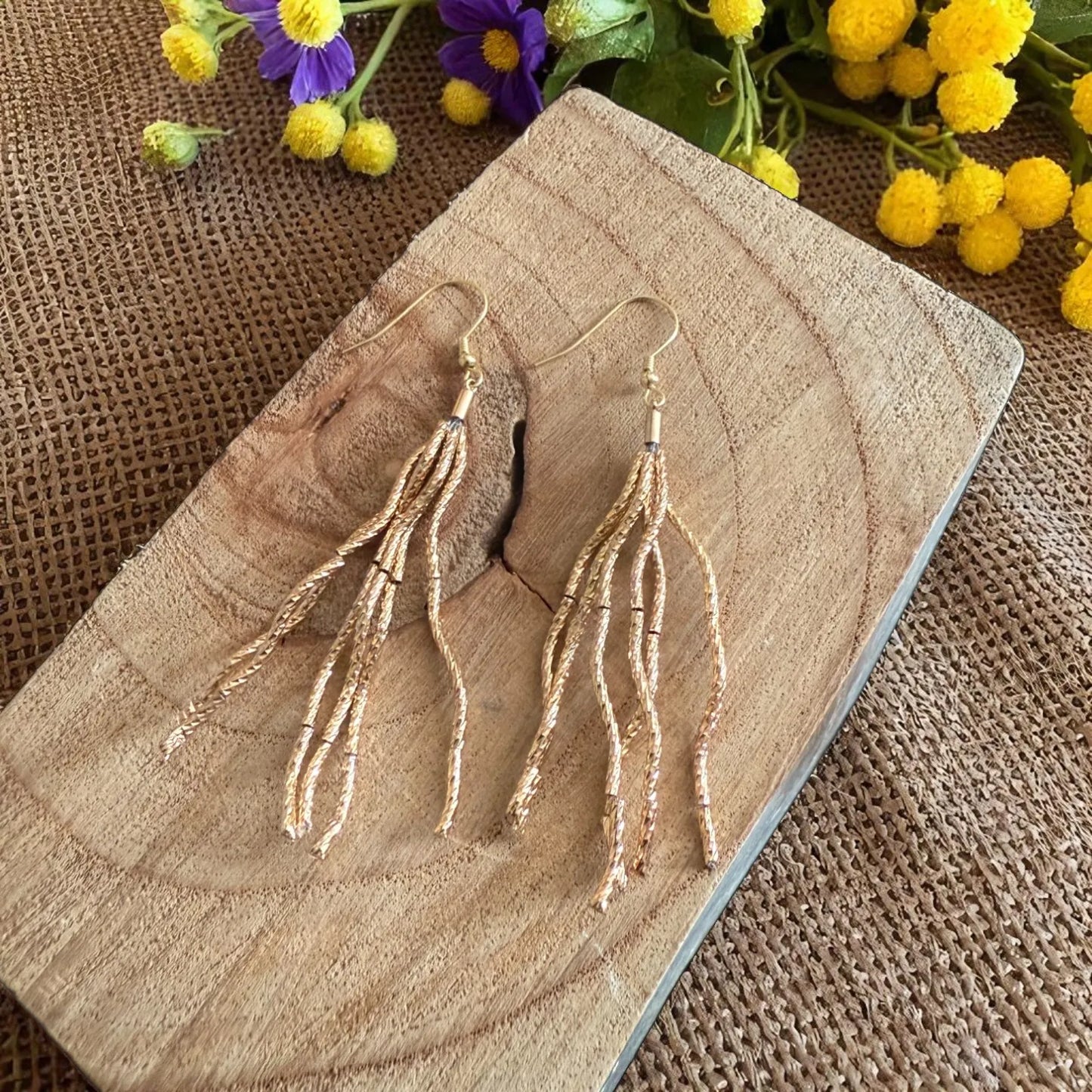 Multi Strand Earring - Gold