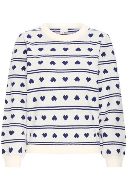 Brielle Sweater - Navy Hearts