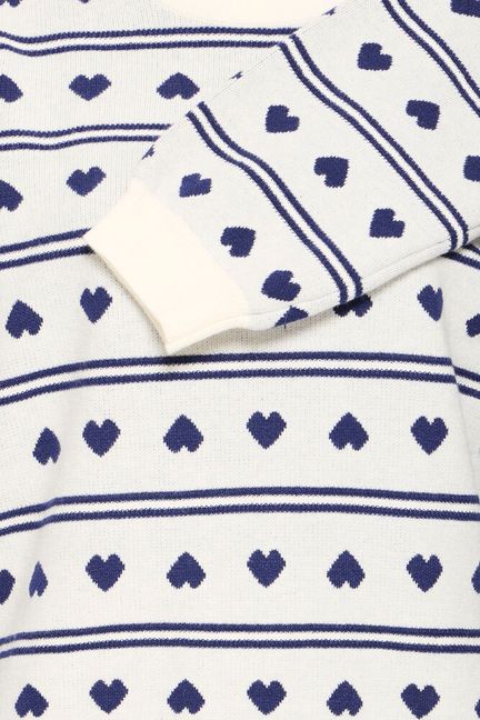Brielle Sweater - Navy Hearts