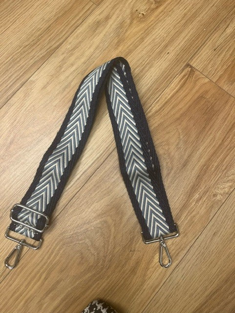 Handbag Strap - Navy Chevron