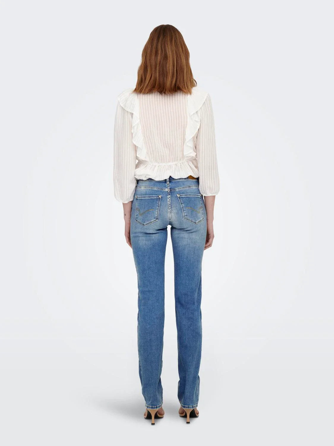 Alicia Straight Leg Jean - Light Medium Blue