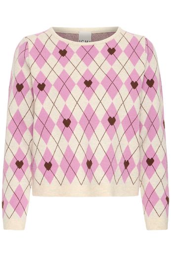 Brielle Jumper - Pink & Beige Argyle