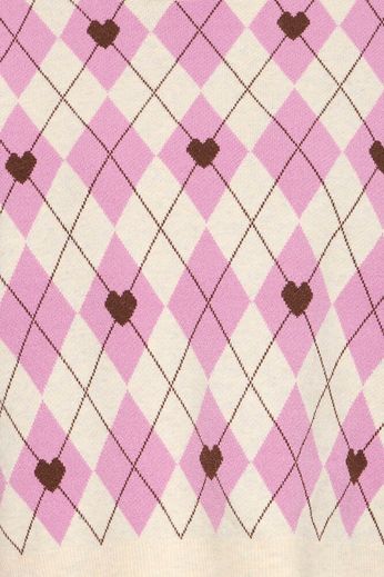 Brielle Jumper - Pink & Beige Argyle