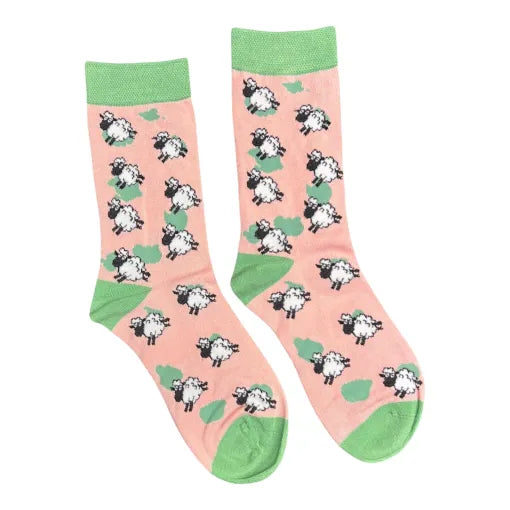 Bamboo Sock - Pink Sheep