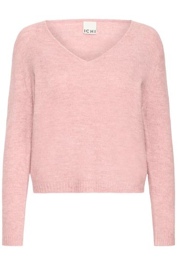 Mara V Neck Jumper - Zepher Pink