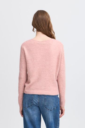 Mara V Neck Jumper - Zepher Pink
