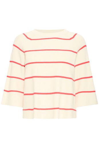 Boston Half Sleeve Rib Knit - Pink / Cream Stripe