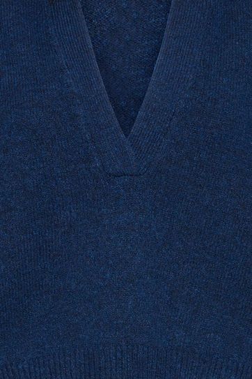 Collared Knit Tank - Indigo Blue