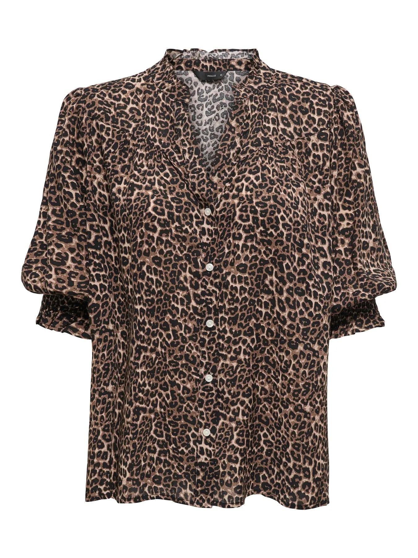 Raya Puff Sleeve Blouse - Leopard