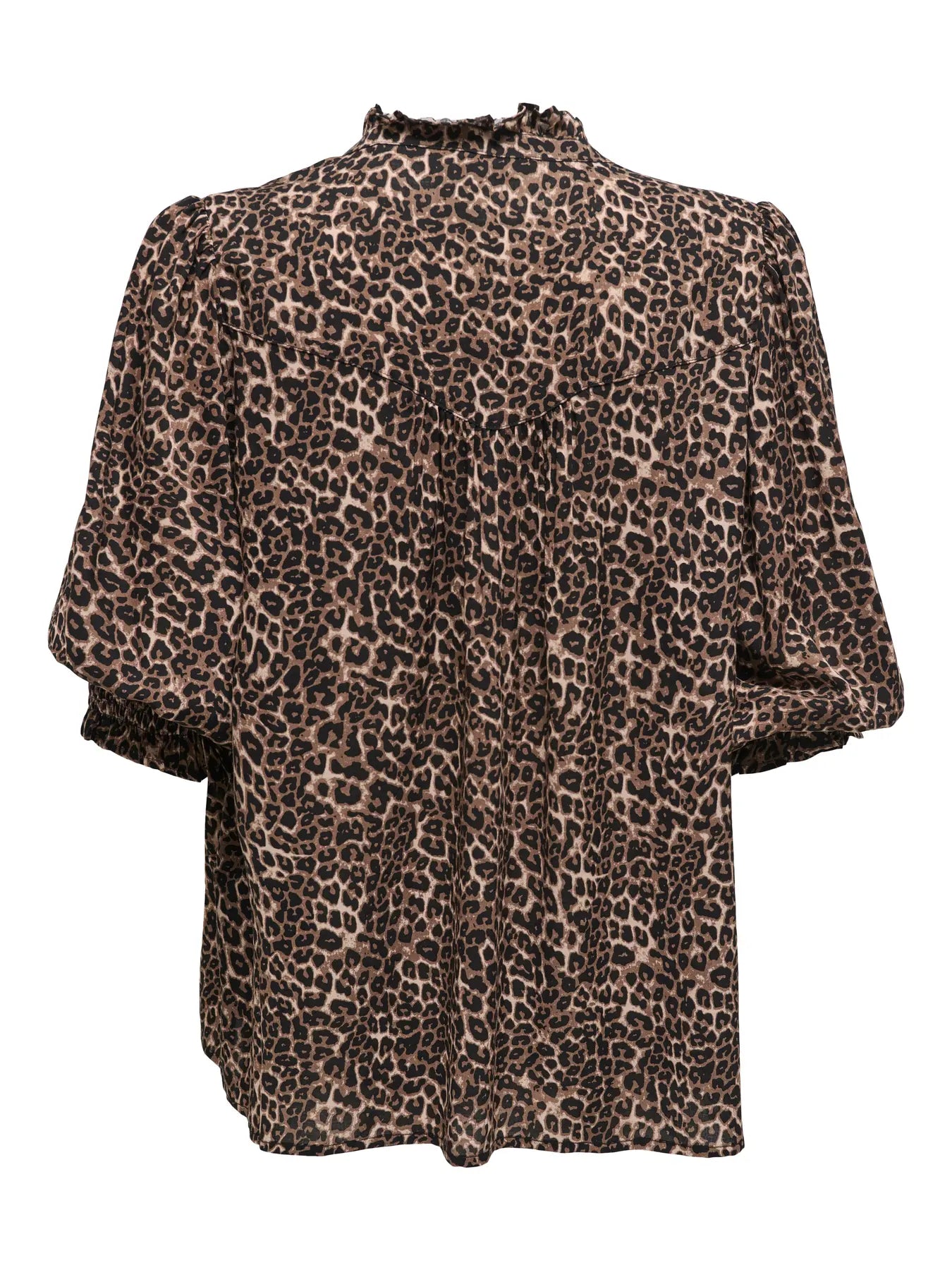 Raya Puff Sleeve Blouse - Leopard