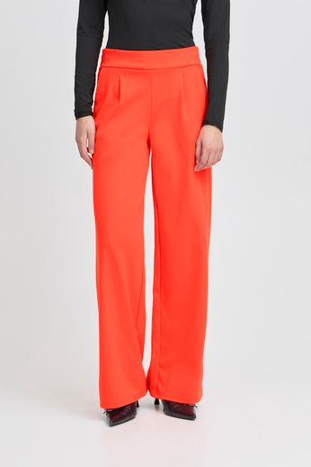 Kate Pull On Wide Leg Trouser - Poppy Red