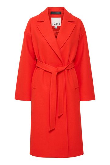 Jane Long Coat - Fiery Red