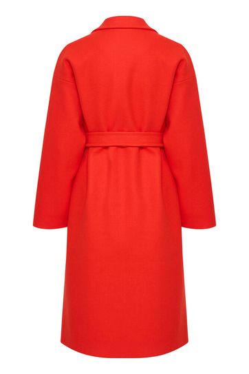 Jane Long Coat - Fiery Red