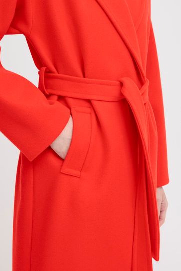 Jane Long Coat - Fiery Red