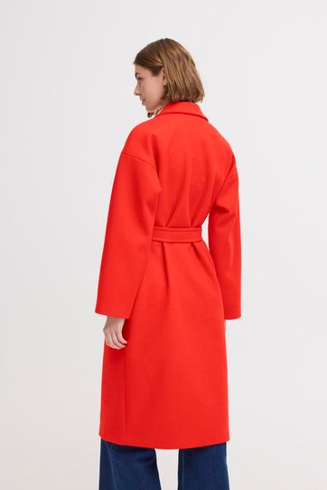 Jane Long Coat - Fiery Red