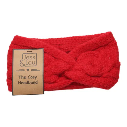 Cable Headband - Red
