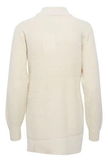Loose Fit Longline Roll Neck Jumper - Cream