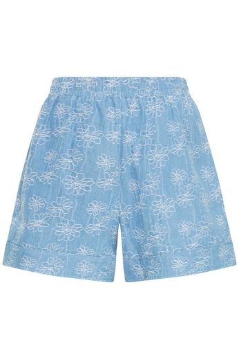 Soft Denim Embroidered Short