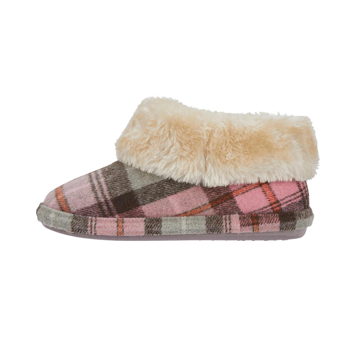 Slipper Short Boot - Blush Check