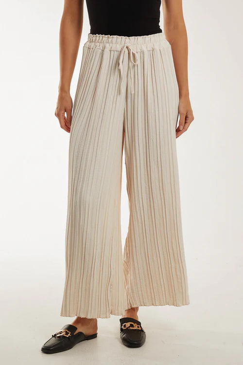 Plisse Trousers - 3 Colours