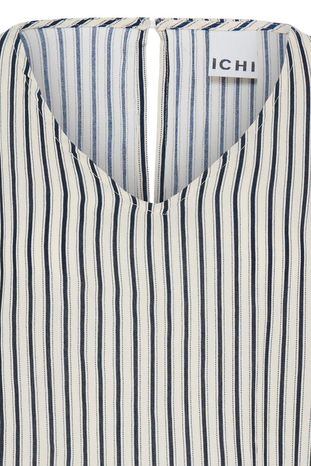 Marrakech V Neck Top - Navy Stripe