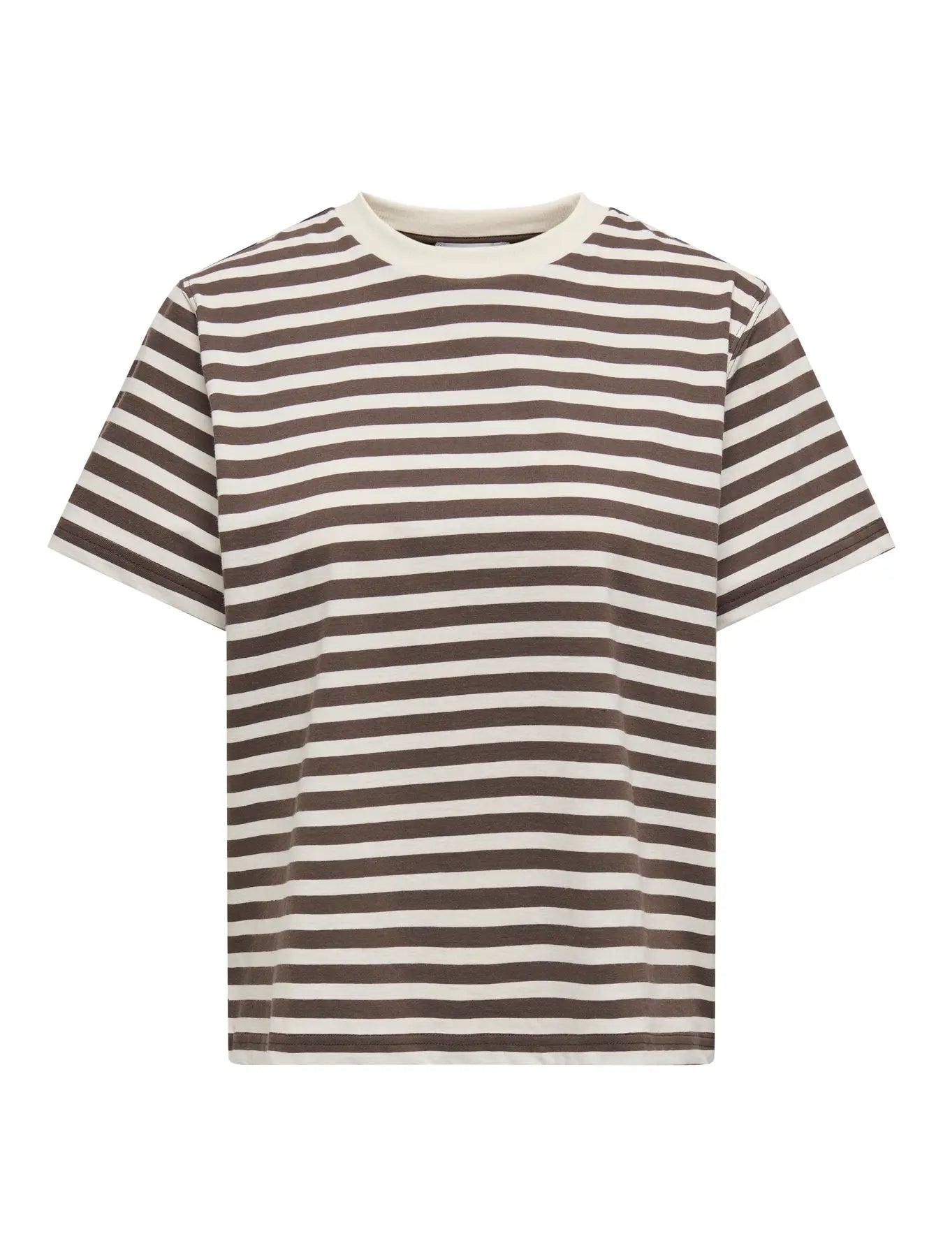 Box Fit Tee - Chocolate Stripe