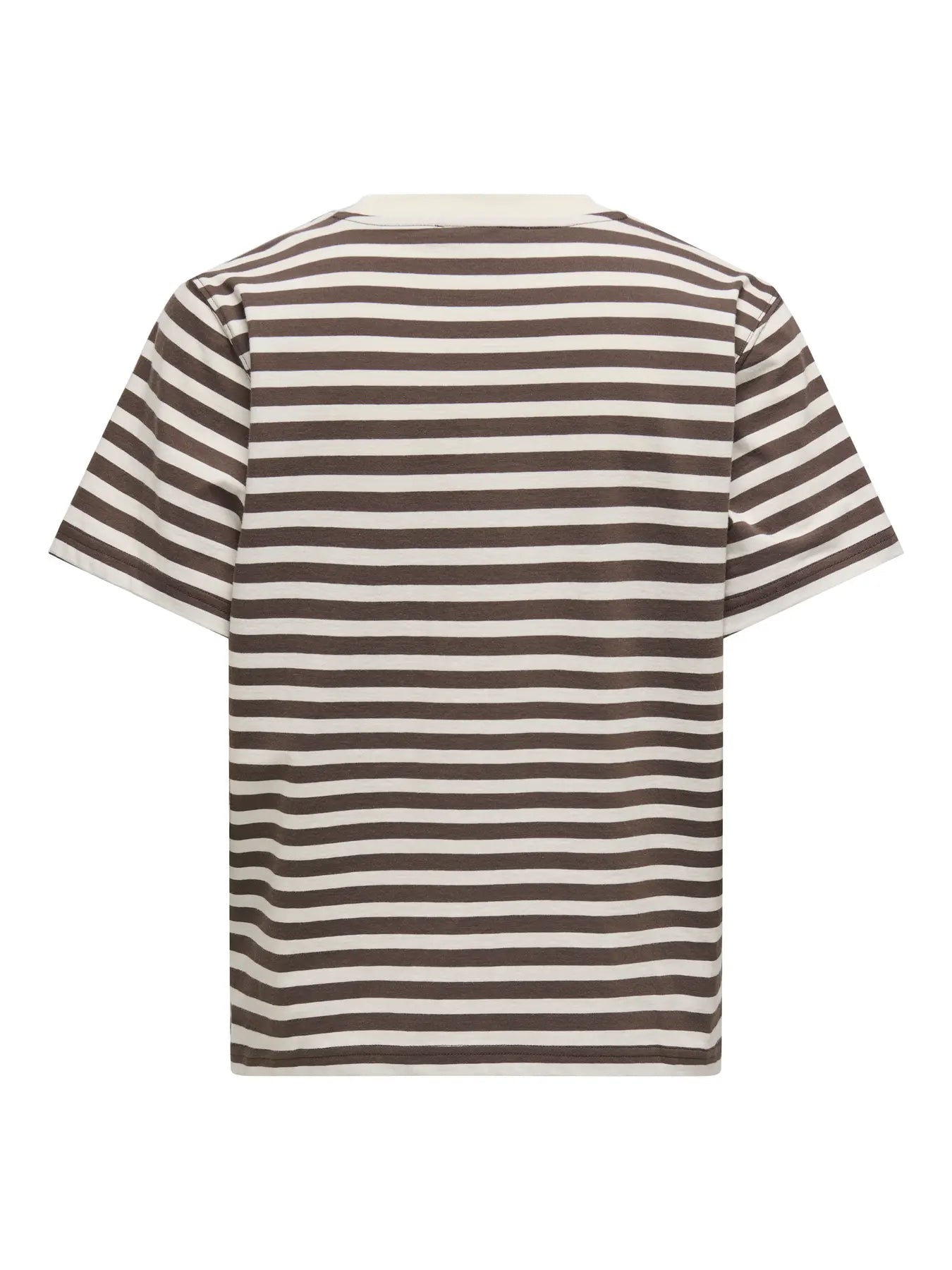 Box Fit Tee - Chocolate Stripe