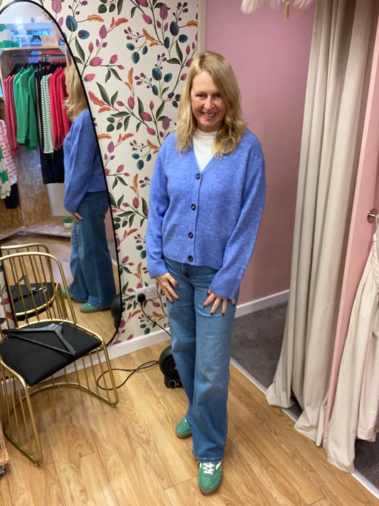 Bailey Loose Fit Cardigan - Nebulas Blue