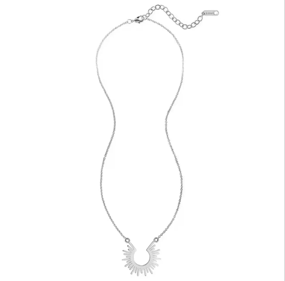 MG Sunburst Necklace - Silver