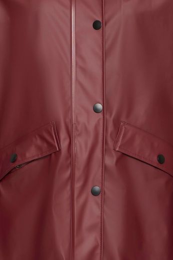 Tazi Waterproof Rain Coat - Burgundy