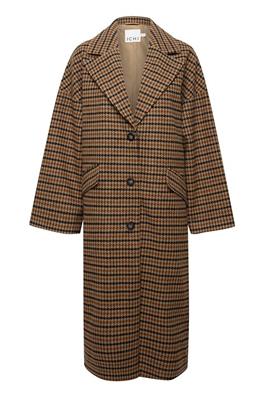 Long Smart Dogtooth Coat - Tigers Eye